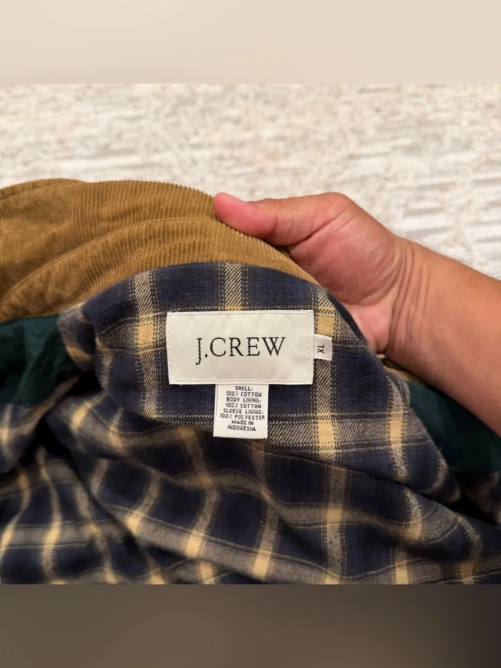 J. Crew Plaid Lined Barn Chore Jacket Men’s XL Field Corduroy Button Hunt Rare